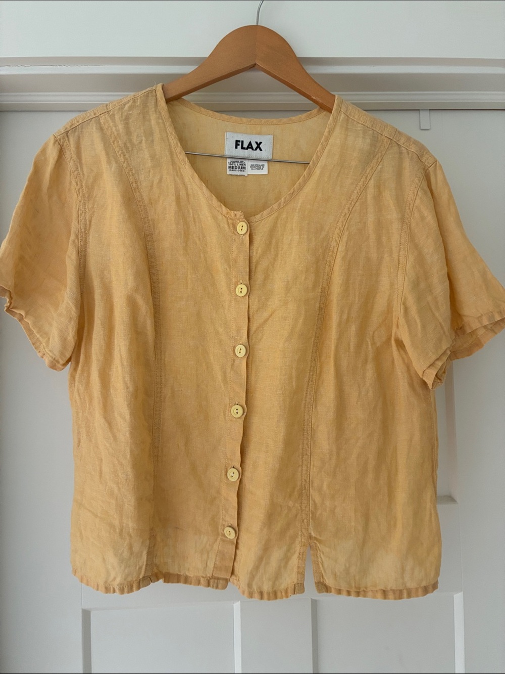 Vintage Flax button down linen top - Picture 1 of 6